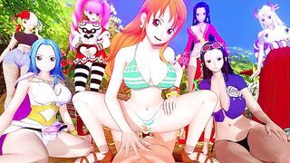 Anime Hentai SFM Compilation One Piece Fuckfest! (Nami, Nico Robin, Boa Hancock, Yamato, and More!)