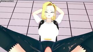 Android 18 Gives You a Footjob To Train Her Sexy Body! Dragonball Feet Hentai POV