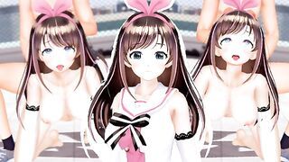 Kizuna AI fucked in doggy style and covered in cum