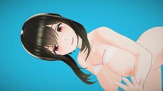 Yor Forger - Pussy licking and sensual masturbation - 3D Hentai