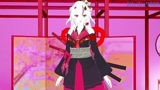 Nakiri Ayame and I have intense sex in the Japanese-style room. - Hololive VTuber Hentai
