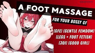 [F4F] A Foot Massage For Your Bossy GF | Soft Femdom ASMR Audio Roleplay