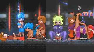 [#02 Hentai Game Drain Mansion. Succbus Pixel animation erotic game.