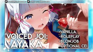 [ Voiced JOI ] Ayaka makes a secret deal with you for her clan JOI (  Blowjob | Optional CEI )