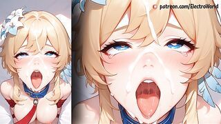 Lumine was severely embarrassed before her first orgasm