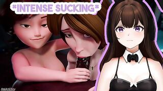 Double MILF. Cass and Helen Parr Elastigirl Deep Throat and Dirty Talk