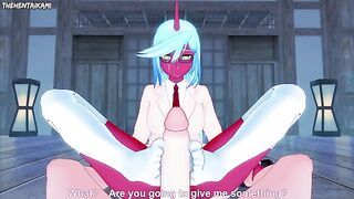 All Girls From Panty And Stocking With Garterbelt Give You A Footjob Hentai POV