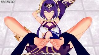 Genshin Impact Candice Gives You A Footjob Hentai POV