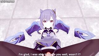 Genshin Impact Keqing Gives You A Footjob Hentai POV
