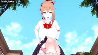 Genshin Impact Yoimiya Gives You A Footjob Hentai POV
