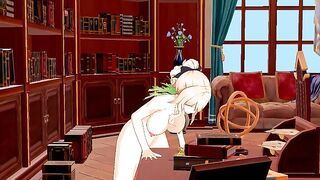 Genshin Impact : JEAN masturbates WITH A TABLE [ hentai r34 ]