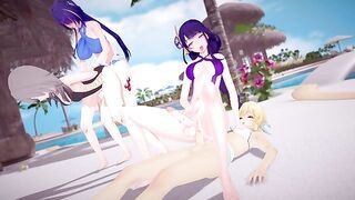 Futa orgy Lumine Stelle Raiden Acheron