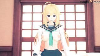 Torako Koshi Riding a Big Dick Hentai Shikanoko Uncensored