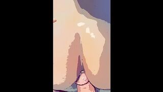 Cartoon cock cumming so fast