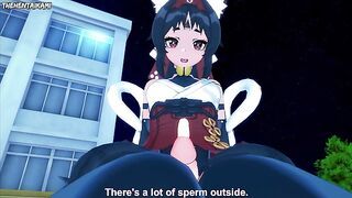 Nekomiya Mana from Zenless Zone Zero Gives You A Footjob Hentai POV