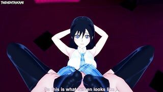 Xion from Kingdom Hearts Gives You A Footjob Hentai POV