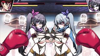 [#03 Hentai Game Waifu Fighter.Boxing and having sex with a busty female ninja.