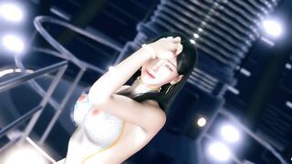 3D big boobs Asian babe with hot lingerie shaking her boobs