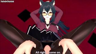Texas from Arknights Gives You A Footjob Hentai POV