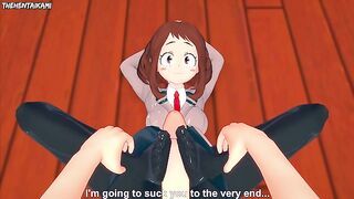 Ochako Uraraka from Boku No Hero Academia Gives You A Footjob Hentai POV