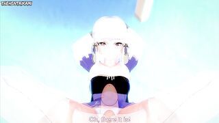 Lysithea from Fire Emblem Three Houses Gives You A Footjob Hentai POV