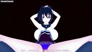 Akeno Himejima from High School DxD Gives You A Footjob Hentai POV