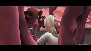 Sexy Big Cock Demons Fuck Evil loser looped