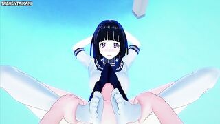 Eru from Hyouka Gives You A Footjob Hentai POV