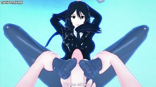 Chifuyu from Infinite Stratos Gives You A Footjob Hentai POV