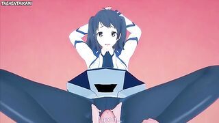 Misa from The Misfit of Demon King Academy Gives You A Footjob Hentai POV