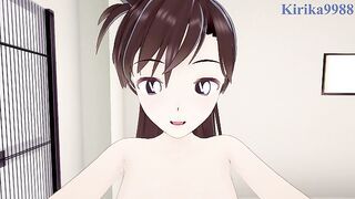 Ran Mouri and I have intense sex in the bedroom. - Detective Conan POV Hentai