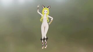 Scathacha GBF Hentai Nude Pokedance Song NSFW MMD 3D Blonde Hair Color Edit Smixix