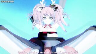 Junko Enoshima from Danganronpa Gives You A Footjob Hentai POV