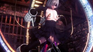 2B loses a fight and has sex