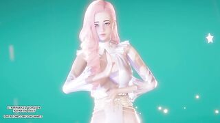 [MMD] (G)I-DLE) - HWAA Seraphine Sexy Kpop Dance League of Legends Hentai Uncensored 4K 60FPS