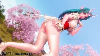 [MMD]Hellovenus - StickySticky (Ahri/Lulusa/Soraka/Xayah/Gwen) [StripSwap ver.] League of Legends