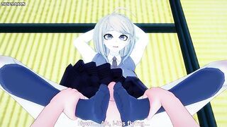 Kaede from Danganronpa Gives You A Footjob Hentai POV