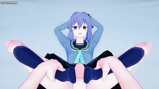 Shinoa from Owari no Seraph Gives You A Footjob Hentai POV