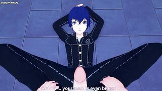 Naoto from Persona 4 Gives You A Footjob Hentai POV