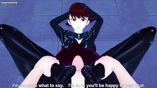 Kasumi from Persona 5 Gives You A Footjob Hentai POV