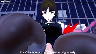 Makoto from Persona 5 Gives You A Footjob Hentai POV