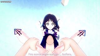 Sailor Saturn from Sailor Moon Gives You A Footjob Hentai POV