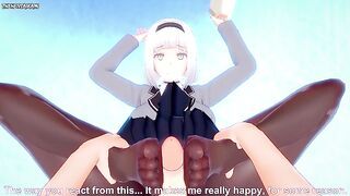 Anna from Shimoneta Gives You A Footjob Hentai POV