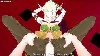 Alleria from World of Warcraft Gives You A Footjob Hentai POV