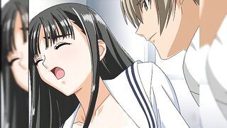 School girl having fun in changing room