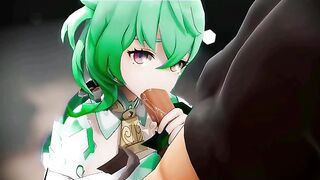 Ganyu Blowjob Genshin Impact Hentai Hard Oral Sex MMD 3D All Colors Compilation Edit Smixix