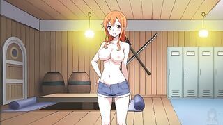 NAMI SHOWS HER BEAUTIFUL TITS AND WE SEE SOME PANTIES | Naugty Pirates - Cap 6