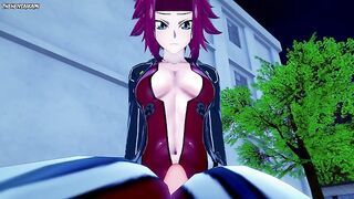 Kallen from Code Geass Gives You A Footjob Hentai POV