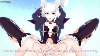 Fraux from Granblue Fantasy Gives You A Footjob Hentai POV