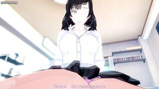 Midari Ikishima from Kakegurui Gives You A Footjob Hentai POV